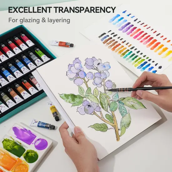 Watercolor Paint Set 36 Vibrant Colors 5ml / 0.17 Fl Oz Tubes, Watercolor Tubes with Great Value, Water Color Paints Art Supplies for Adults, Artists & Beginners {4}