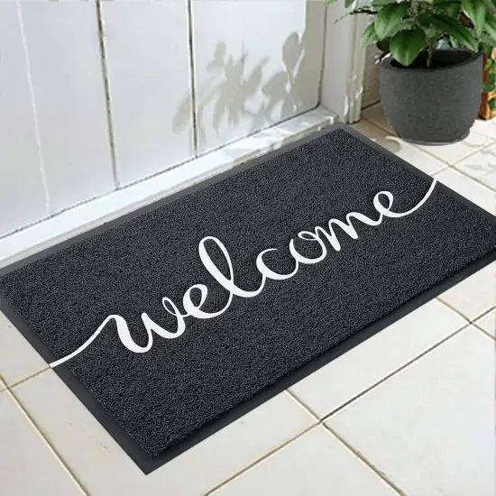 Door mat, Outdoor Indoor Welcome mat, Durable Non-Slip Easy to Clean Front Doormat, Entrance Rectangular Doormat {1}