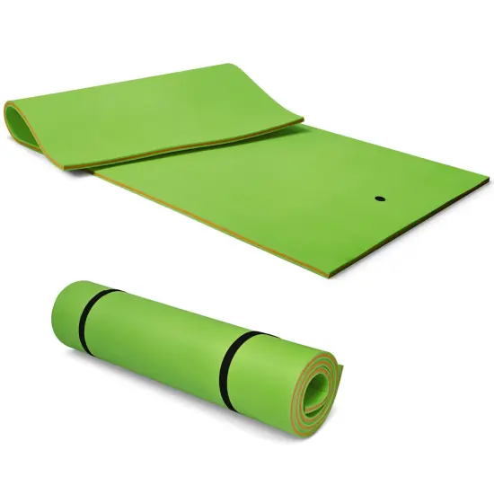XPE Foam Floating Water Pad for 4-6 People, Anti-Puncture and Easy Storage Green {4}