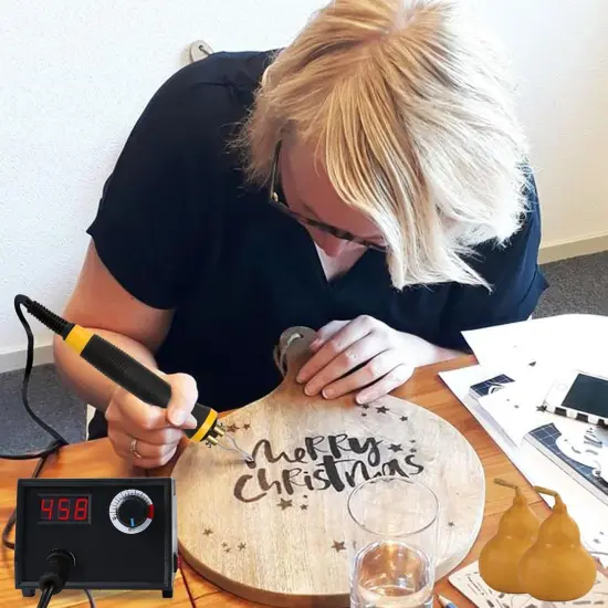 Professional Wood Burning Kit, Wood Burner Machine Pyrography Woodburning Tool for Beginners Adults (Sigle Pen Wood Burning Kit) {4}