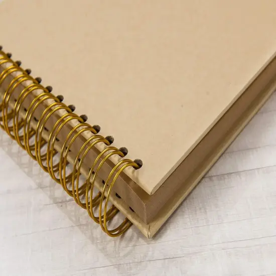 Large DIY Scrapbook Photo Album 80 Pages Thick Kraft Paper Scrap Book Albums for Wedding Anniversary Family and Baby (Brown) {2}