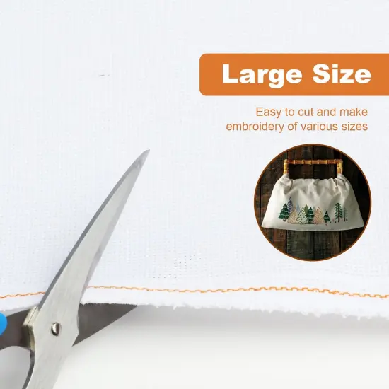 Large Size Cross Stitch Fabric 59 by 39 Inch, Classic Cross 14 Count Aida Cloth,Stitch Fabric for DIY Handicrafts, Handmade,Craft Embroidery (14 CT 59 x 39In) {5}