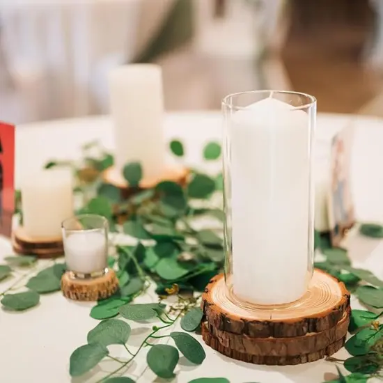 Garland,Artificial Eucalyptus Leaves Table Greenery Garland Wreath Vines for Wedding Party Table Fireplace Bedroom Wall Room Decor (6) {2}