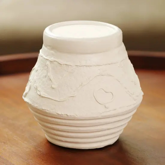 Organic Pattern Terracotta Candle Holder &ndash; 5.2 X 5.2 X 5.5&rdquo; &ndash; Rustic Candle Stand for Ambient Lighting {5}