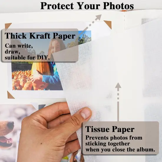 Premium Scrapbook Album 50 Pages - Large Capacity Photo Album with Multiple Size Options - Acid-Free and Archival Quality - Perfect for Wedding, Graduation, and Special Memories {5}