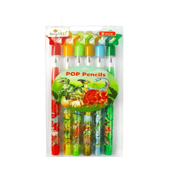 Jurassic Stackable Multi Point Pencils - Set of 6 {1}