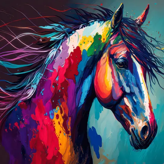 Paint by Numbers for Adults Beginner Horse Paint by Number Kits DIY Acrylic Painting for Adults Kids Paint by Number Abstract Paint by Number Arts Craft, 16 x20 Inch {1}