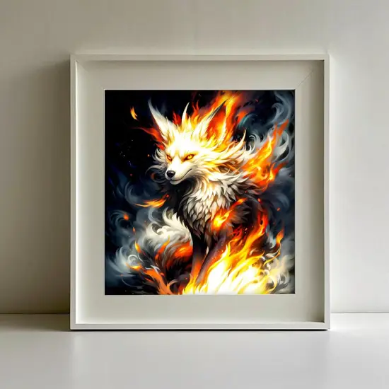 5D Diamond Painting Kits for Adults and Beginner Diamond Art Paint by Numbers for Home Wall Decoration and Gifts(12X12 inch) (Fox) {3}