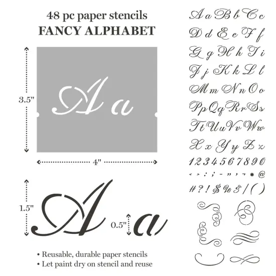Martha Stewart&trade; Classic Alphabet Stencil Kit - 150 pc. - 68515 {5}