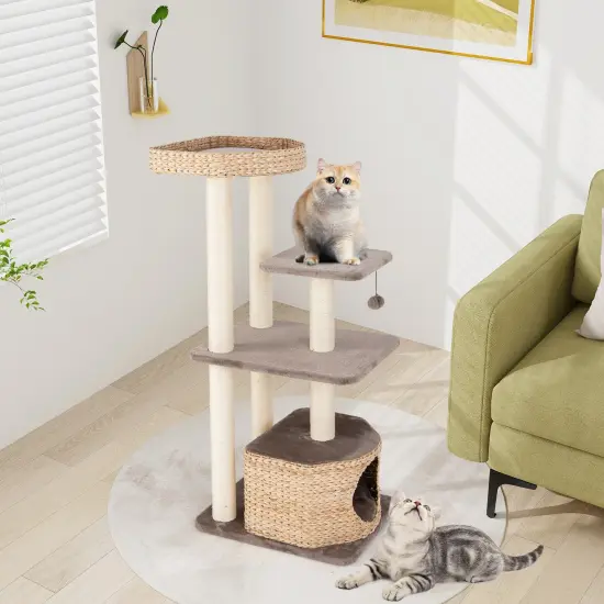 4-Layer Cat Tower with 6 Robust Scratching Post and Soft Padded Washable Cushions {2}