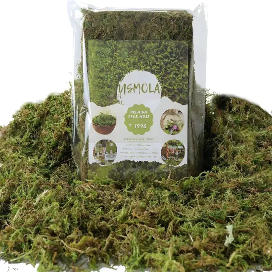 Fake Moss, 8 OZ Green Moss for Potted Plants, Artificial Moss for DIY Crafts Home Decor Table Centerpieces Wedding Decoration {1}