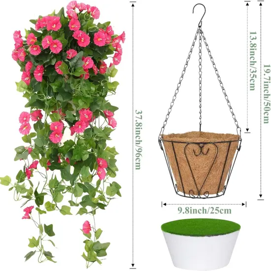 Artificial Fake Hanging Plants Flowers for Outdoors {2}