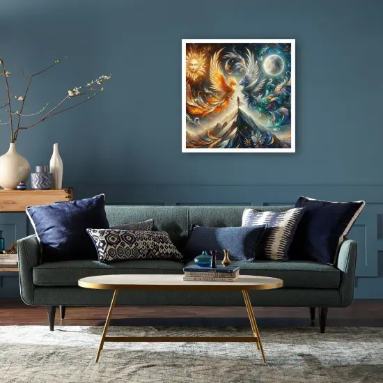 Phoenix Diamond Painting Kits for Adults,5D Moon Diamond Art Kits for Beginners,DIY Full Drill Diamond Dots Diamond Gem Art with Painting Kits for Home Wall Decor 12 x 12 Inch {3}