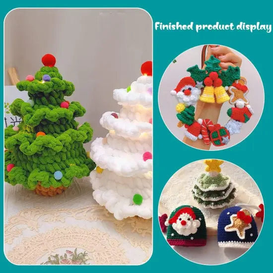 3 Sizes Crochet Hooks,Ergonomic Arthritis Handle,5.5 inch Long Beginner's Knitting Needle and Color Soft Handle Smooth Knitting Needle DIY Knitting Kit {5}