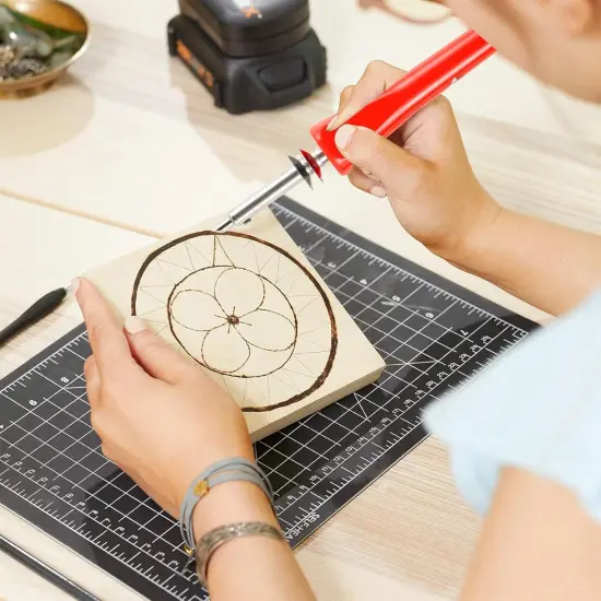 Wood Burning Tip Set, 26 Letters Wood Burning Tip Kit, DIY Wood/Leather Burning Set, Copper Letter Number Soldering Iron Stencils, DIY Embossing Carving Head Tools for Wood Leather DIY Crafts {2}