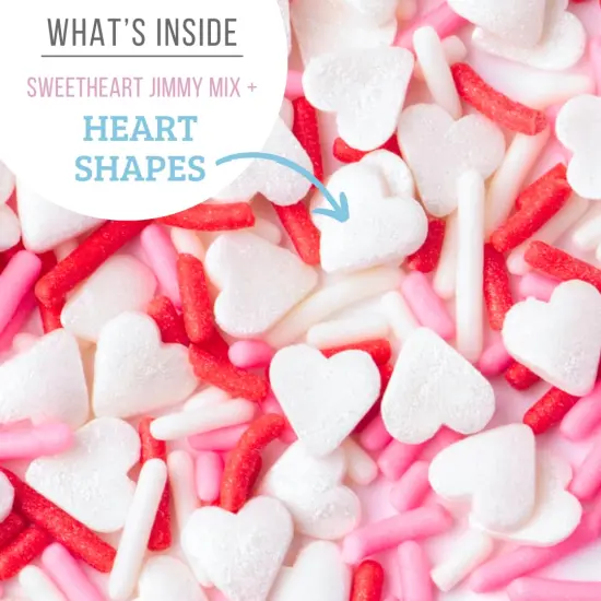 Sprinkles Bulk 10 ounce Edible Sprinkle Mix Perfect for Cake Decorations Baking Ice Cream Cookies Cupcake Topper (Sweatheart Jimmies) {3}