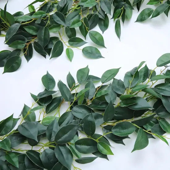 Artificial Ivy Vines Garland 6.56Ft Fake Vines with Lush Silk Greenery Leaves Faux Hanging Plants for Room Greenery Decor in Wall Bedroom Wedding Balcony and Home Greenery Decoration Willow {5}