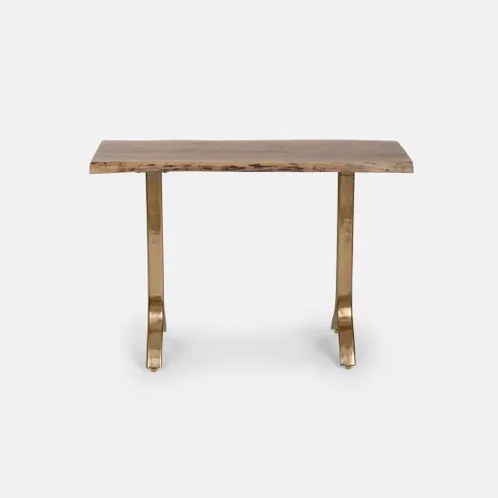 Mrazik Yoho Solid Wood Console Table in Natural Finish-45.2X15.7X29.5" {3}