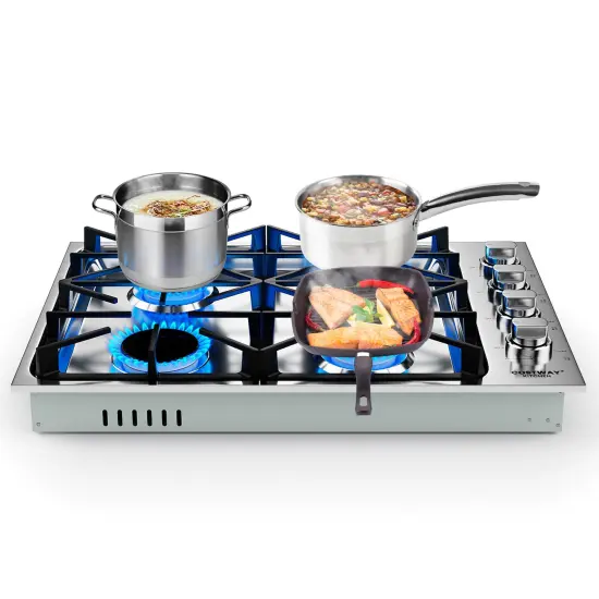 Gas Cook top with 4/6 Powerful Burners and ABS Knobs-30 inches {4}