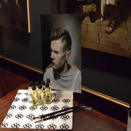 Creative Mark Hamburg Premiere Professional Oil Painting Brushes - Round #10 Oil Paint Brush - Handmade in Germany, Natural & Synthetic Hair Blend, Long Triple-Lacquered Birch Handle {7}