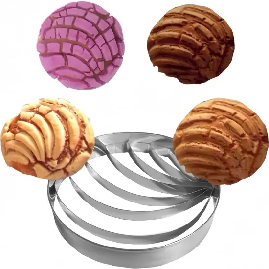 Concha Cutter Mexican Bread Mold - Conchas Stamp 4.1IN,Marranitos Cookie Cutter,Cookie Cutter Mexican Kitchen Accessories,Marcador De Conchas De Pan Mexicano {1}