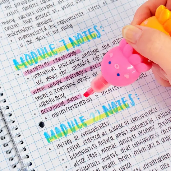 Wrapables Mini Stackable Highlighters, Cute Multi-color Markers, Octopus {4}