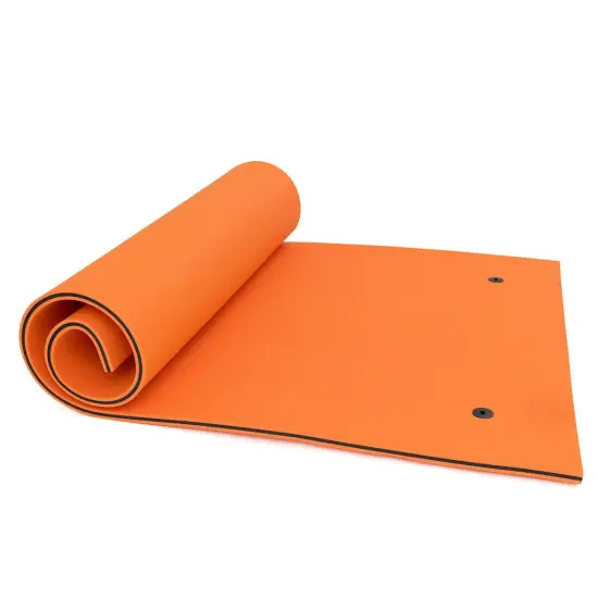 Orange XPE Foam Floating Water Pad for 4-6 People with Easy Storage and Anchoring {3}