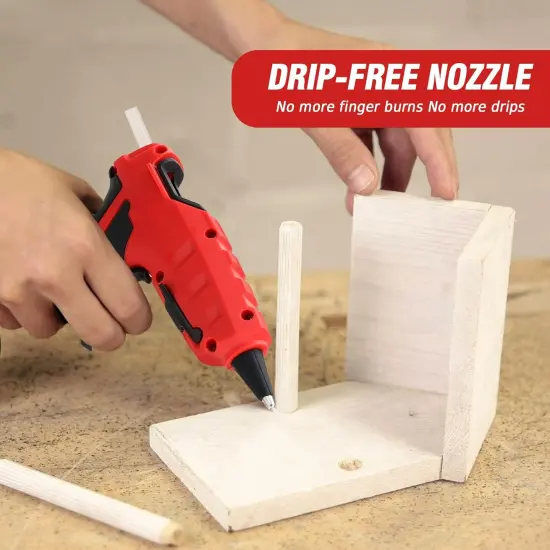 Cordless Hot Glue Gun for Milwaukee 18V Battery, Hot Glue Gun Kit for Milwaukee Tools in Crafting, Wood, PVC, Glass, Home Repair with 30 Pcs 0.27 * 5.9 inch Hot Glue Sticks (Battery Not Included) {4}