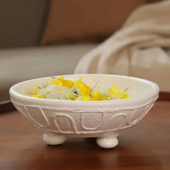 Home D&eacute;cor Organic Pattern Terracotta Bowl &ndash; Stylish & Rustic Accent for Any Space {2}