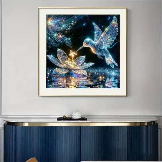 Hummingbird Diamond Art Kits for Adults,DIY Bird Diamond Painting Kits Round Diamond Dots for Adults,5D Full Drill Painting Kit Art and Crafts for Adults Home Wall Decor 14 X 14inch {3}