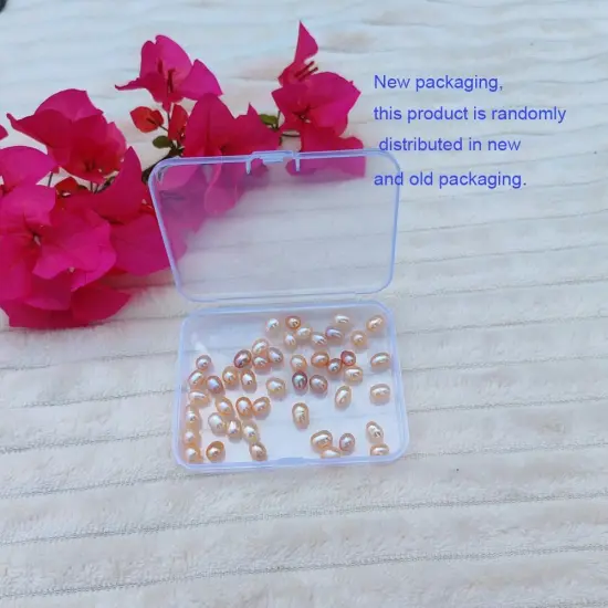 50 Pcs Freshwater Pearl for Jewelry Making AAA 6-7mm No Hole Natural Genuine Real Freshwater Cultured Pearls Oval Pearl Beads Loose Gemstone Bead Crafts Gift for Women,DIY Gifts. {3}