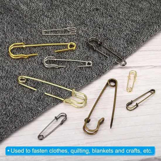 Safety Pins 1.06 Inch Large Metal Sewing Pins for Blankets Skirts Crafts Brooch Making Silver Tone 20Pcs {5}