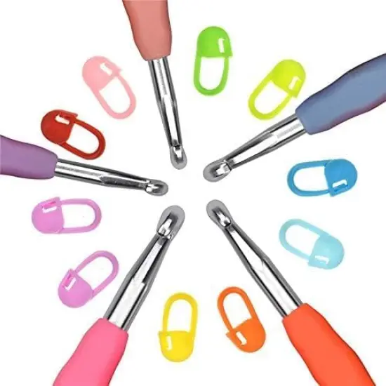 Large Ergonomic Crochet Hooks Set 6.5mm 7.0mm 8.0mm 9.0mm 10.0mm (5 Size) {3}