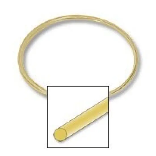 JewelrySupply 14K Yellow Gold Round Wire - 18 Gauge Soft - Professional Jewelry Making Wire {6}