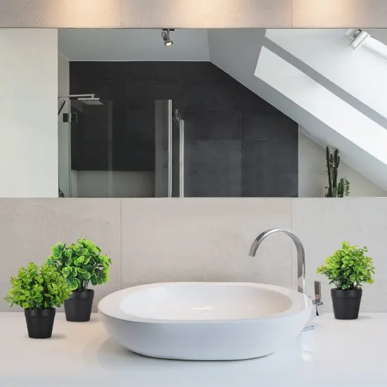 3-Pack Artificial Pothos Plants in Black Pots &ndash; Realistic Fake Hanging Greenery for Home, Bathroom, Shelf & Desk Decor, No Maintenance Indoor Faux Plants {5}