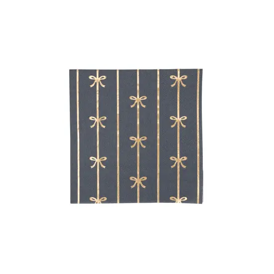 MIDNIGHT BLUE SIGNATURE BOW SMALL NAPKINS {1}