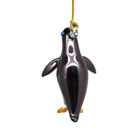 Egyptian Glass Penguin Ornament {2}
