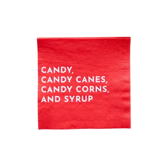 ELF CANDY SMALL RED NAPKINS {1}