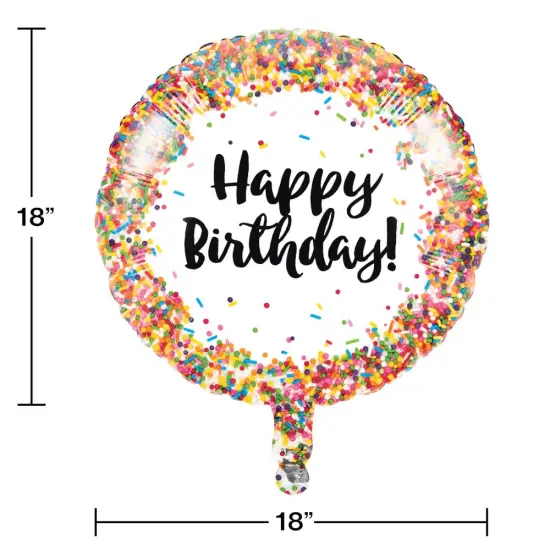 10 pc Bulk Confetti Sprinkles Mylar Balloons {3}