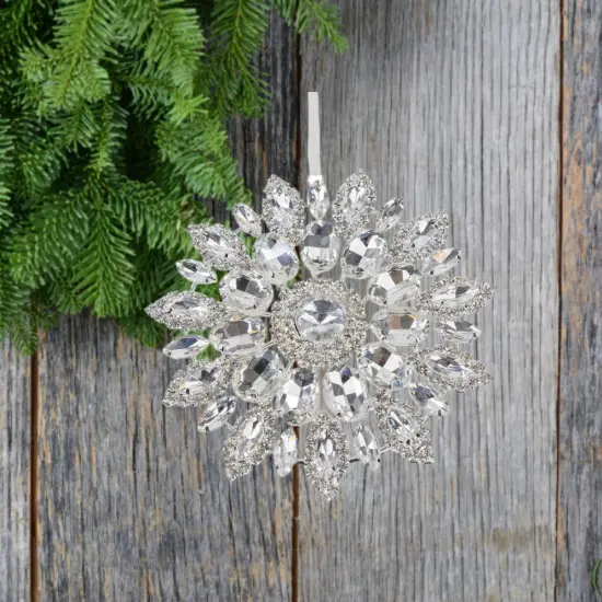 4.25in Hanging Faux Jewel Ornament: Clear {2}