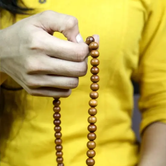 Sandalwood Mala, Sandalwood Japa Mala, 108 Meditation Mala, Buddhist Mala, 108 Mala Beads, Sandalwood Rosary, Hindu Prayer Mala, 108 Mala Necklace {5}