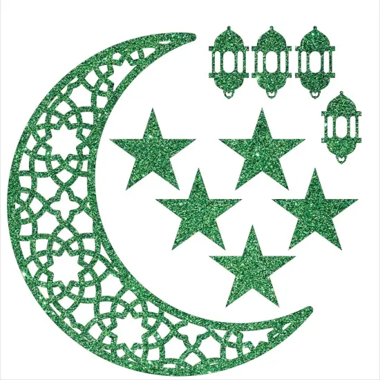 Moon Cutout for Backdrop, Eid Decoration, Moon Centerpiece Cut Out, Moon Cutout, Eid Mubarak, Eid Moon Stars, Eid Stars Golden {6}