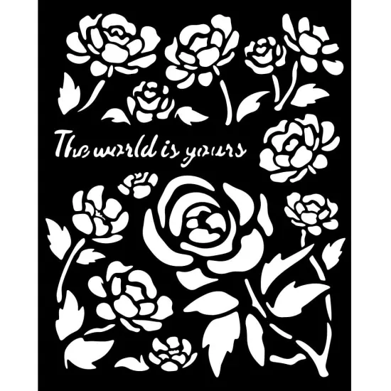 Stamperia Stencil 7.87"X9.84" -Timeless Roses {3}