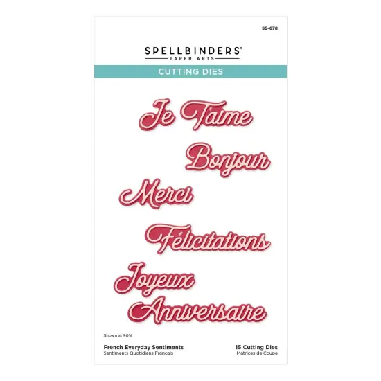 Spellbinders Etched Dies from International Sentiments-French Everyday {1}
