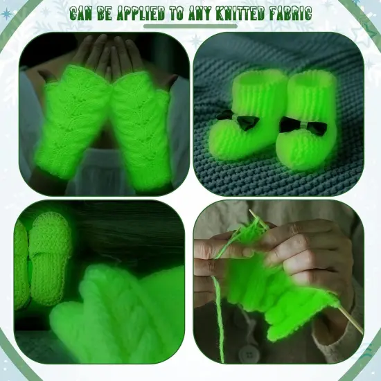 5 Rolls Glow in The Dark Yarn {4}