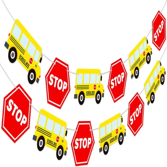 2PCS School Bus Cutout Banners {2}