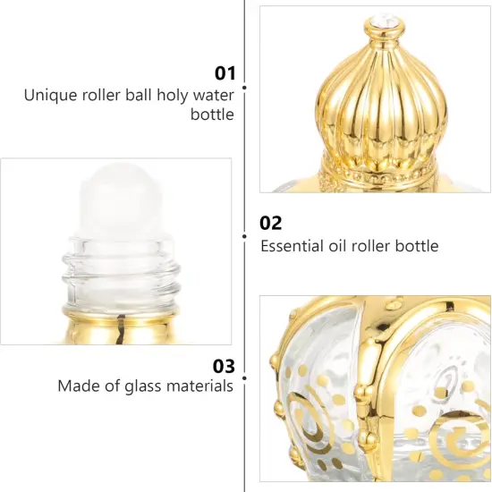 2 Pcs Catholic Glass Water Bottles - 10ml {5}