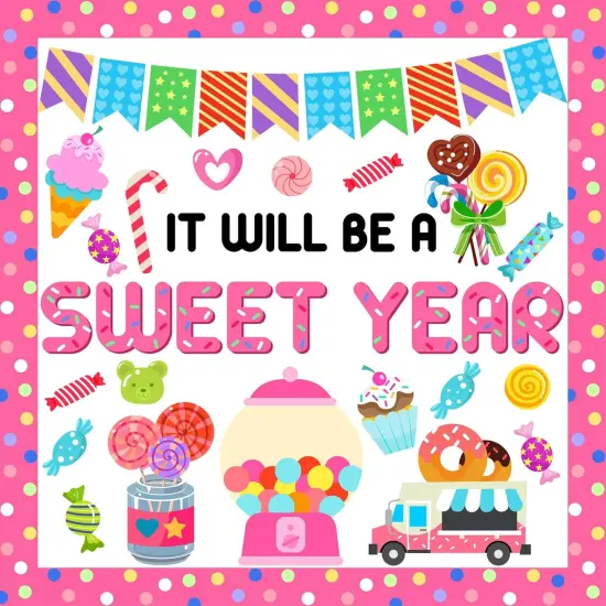 Classroom Candy Bulletin Board Decoration Set Sweet Candyland Cutouts Ice {1}