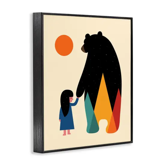 Stupell Industries Bear & Girl Silhouette Framed Giclee By Andy Westface {3}