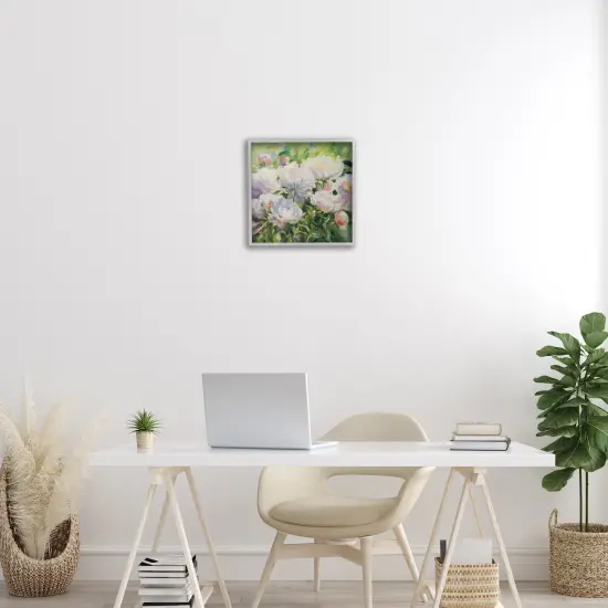 Stupell Industries White Impressionistic Peonies Framed Giclee By Katrina Pete {2}